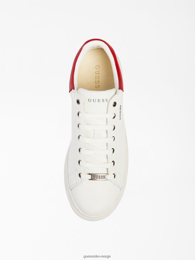 Guess vibo sneaker i skinnblanding rød multi rød multi menn F0LJ80679