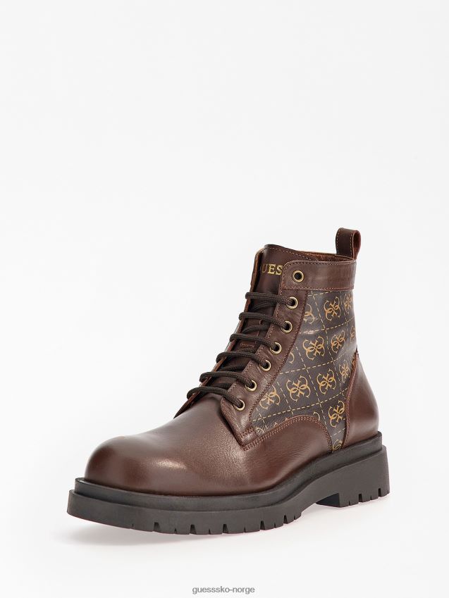 Guess brune kampstøvler med pisa 4g logo brun menn F0LJ80304