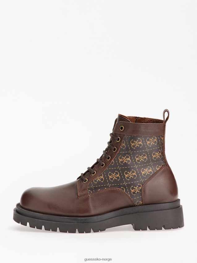 Guess brune kampstøvler med pisa 4g logo brun menn F0LJ80304