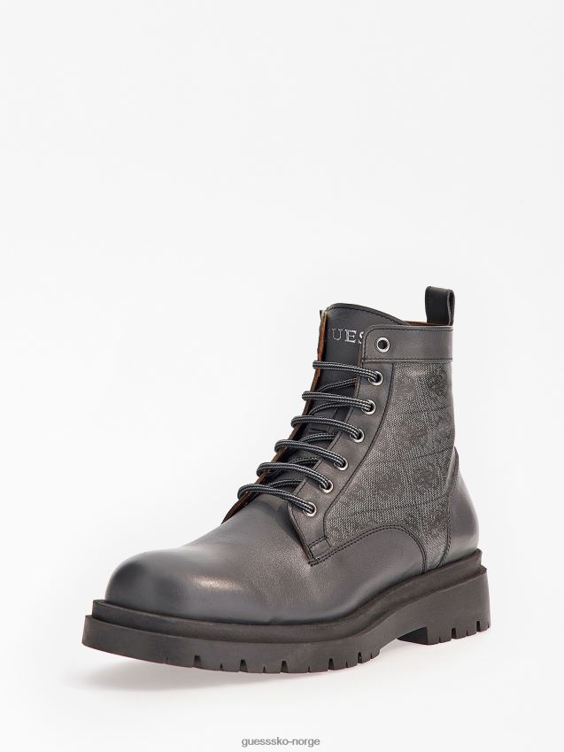 Guess pisa 4g logo kampstøvler svart svart menn F0LJ80934