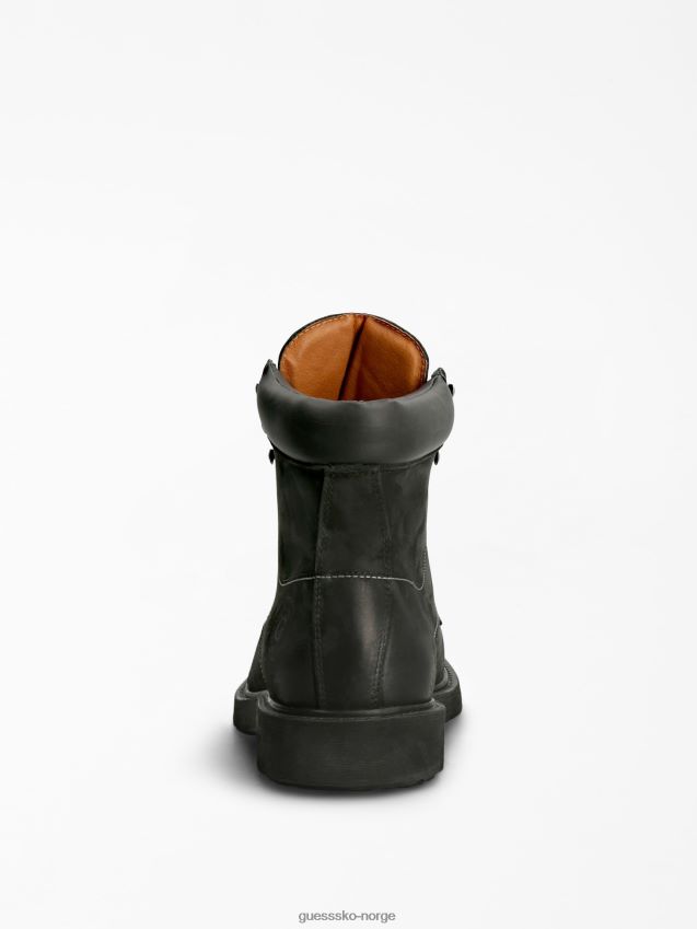 Guess svart laion ankelstøvlett i ekte skinn svart menn F0LJ801470
