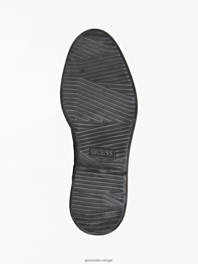 Guess svart laion ankelstøvlett i ekte skinn svart menn F0LJ801470