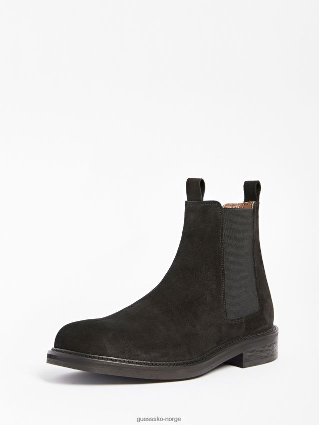 Guess svarte ekte semsket arco chelsea boots svart menn F0LJ808