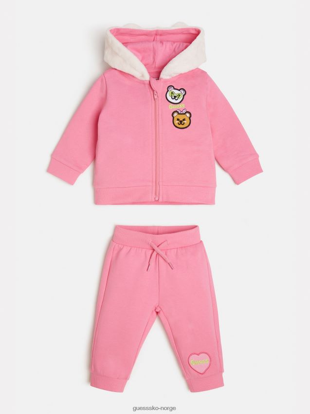 Guess aktiv sweatshirt og buksesett rosa rosa pike F0LJ801908