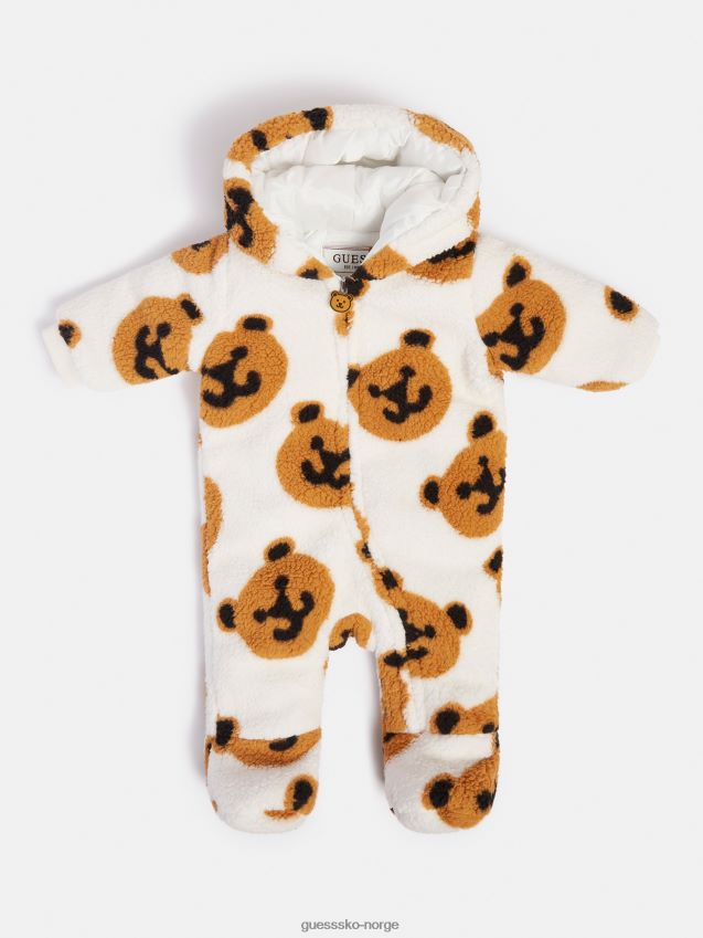 Guess all over print polstret fuskepels-romper svart svart pike F0LJ801913