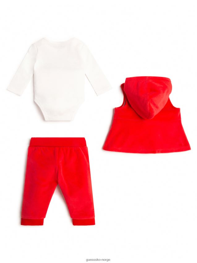 Guess bamse ferievest bodysuit og joggersett (0-24m) strålende bær strålende bær pike F0LJ8011296