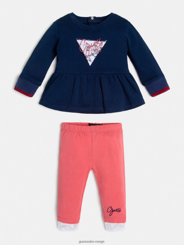 Guess blå topp og buksesett blå pike F0LJ801922