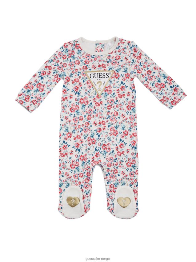 Guess floral logo bodysuit (0-12m) mini blomsterbukett mini blomsterbukett pike F0LJ8011267