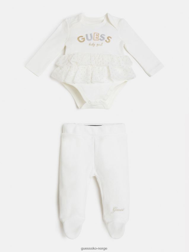 Guess foran logo body pant sett hvit hvit pike F0LJ802193