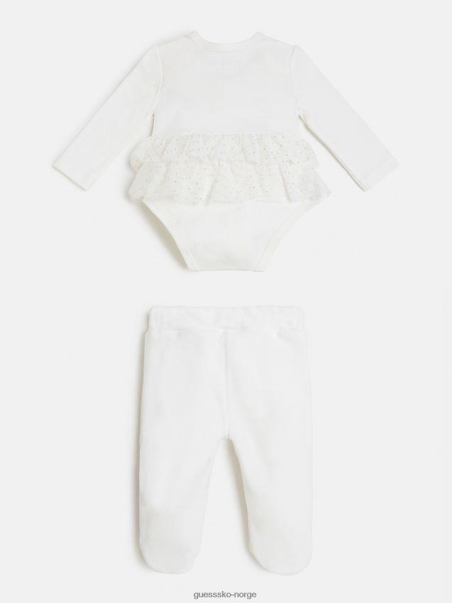 Guess foran logo body pant sett hvit hvit pike F0LJ802193