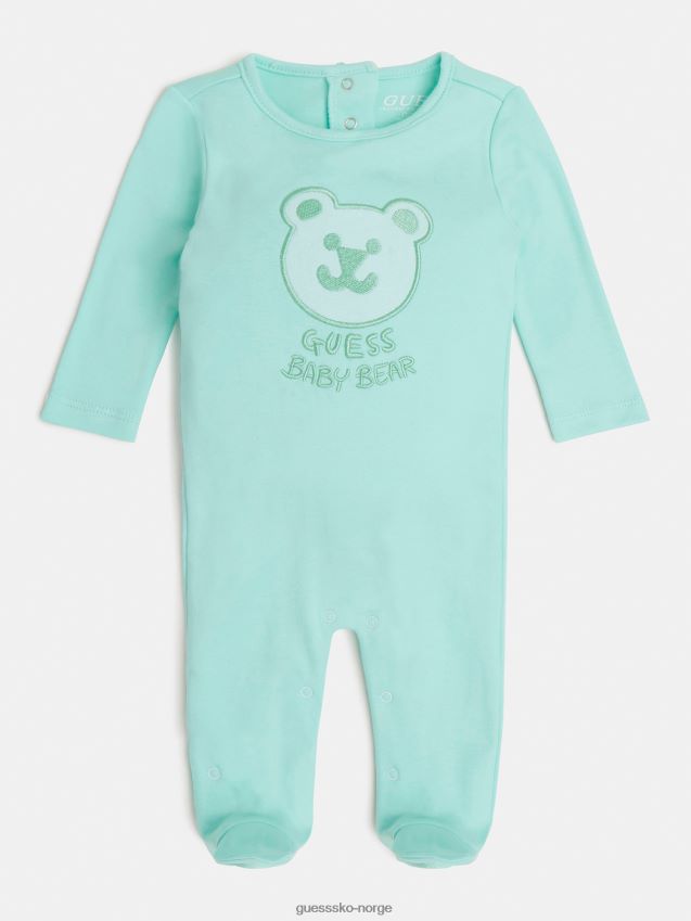 Guess grønn brodert overall grønn pike F0LJ801996