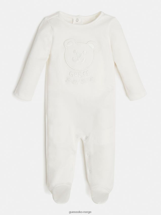 Guess hvit brodert overall hvit pike F0LJ801833