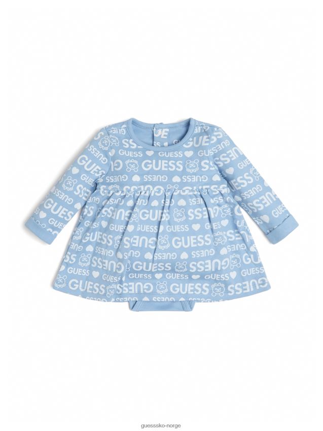 Guess logo blå bamse bodysuitkjole (0-12m) gjett logo blå pike F0LJ8011460