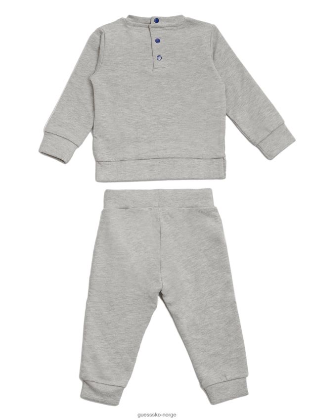 Guess lys genser med lyng med logotape og aktive bukser (3-18m) lys steinlyng pike F0LJ8011622