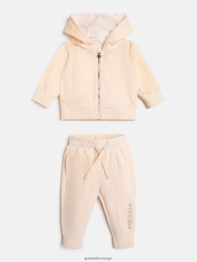 Guess lys rosa hettegenser og buksesett lyserosa pike F0LJ801854