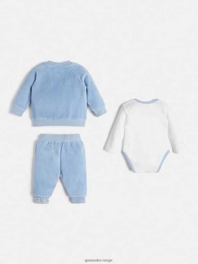 Guess lyseblå foran logojakke body og bukse lyse blå pike F0LJ802131