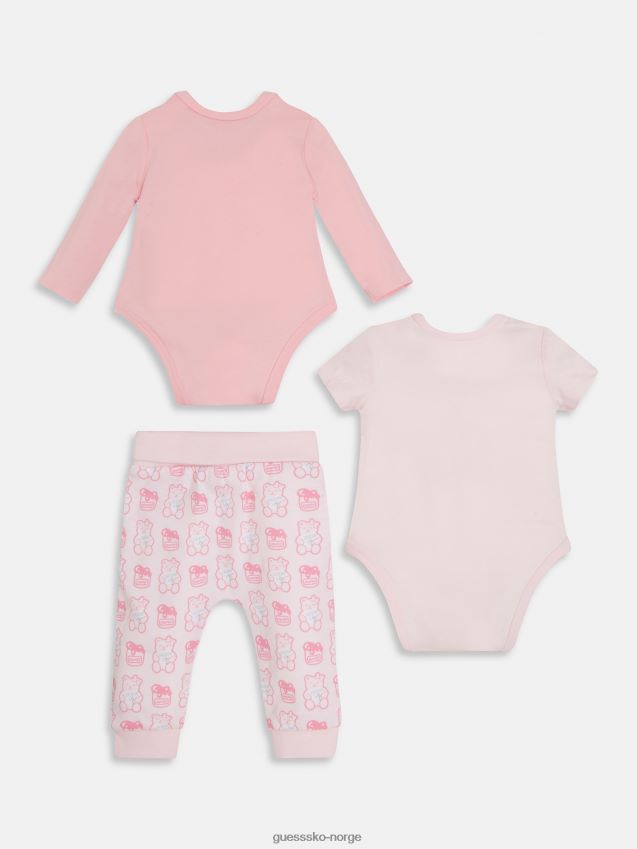 Guess pakke 2 body og bukse sett rosa rosa pike F0LJ802506