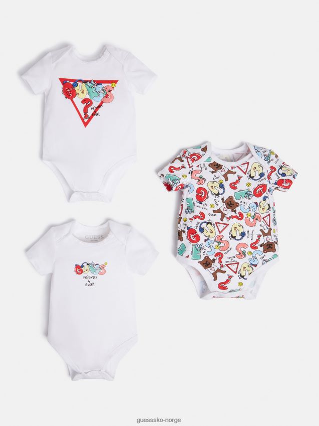 Guess pakke 3 body sett hvit multi hvit multi pike F0LJ802480