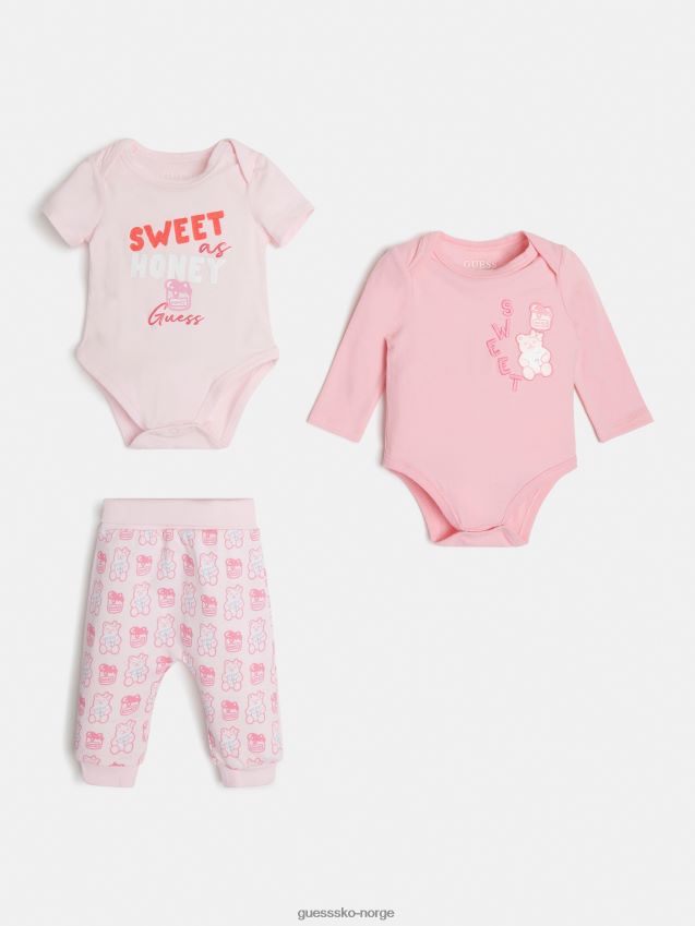 Guess rosa pakke 2 body og buksesett rosa pike F0LJ802481