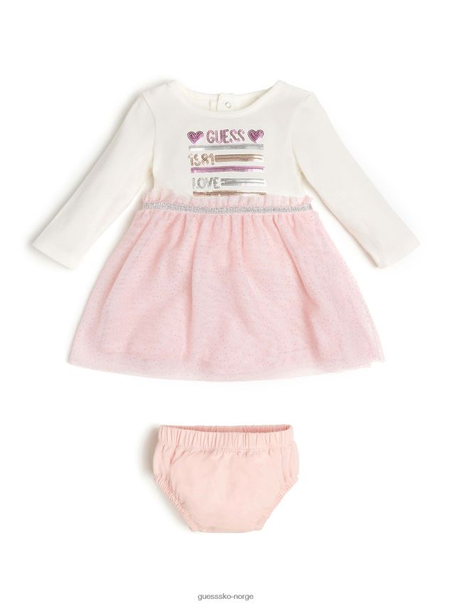 Guess salthvitt kjolesett (0-24m) salt hvit pike F0LJ8011242