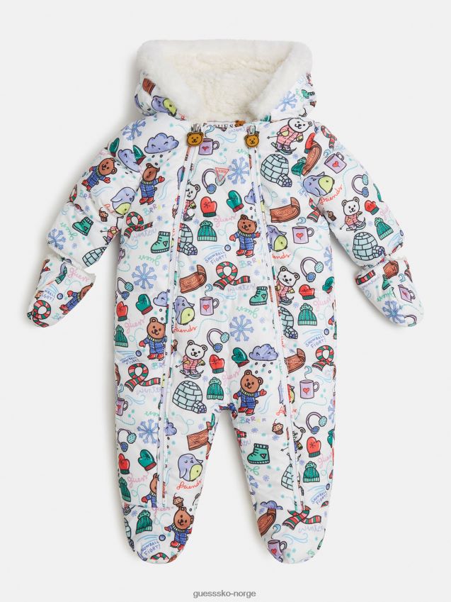 Guess tartan print romper puffer flerfarget mønster flerfarget mønster pike F0LJ802007