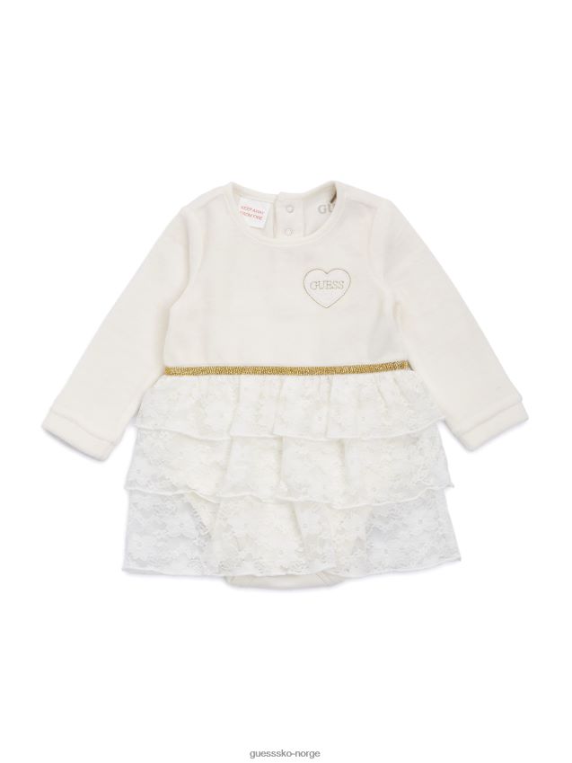 Guess velurkjole bodydress (0-12m) salt hvit salt hvit pike F0LJ8011551