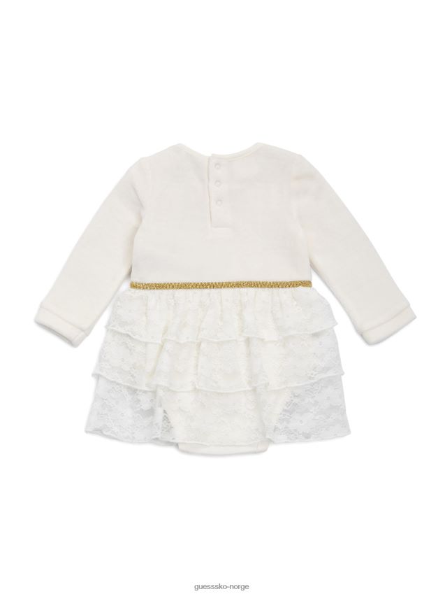 Guess velurkjole bodydress (0-12m) salt hvit salt hvit pike F0LJ8011551