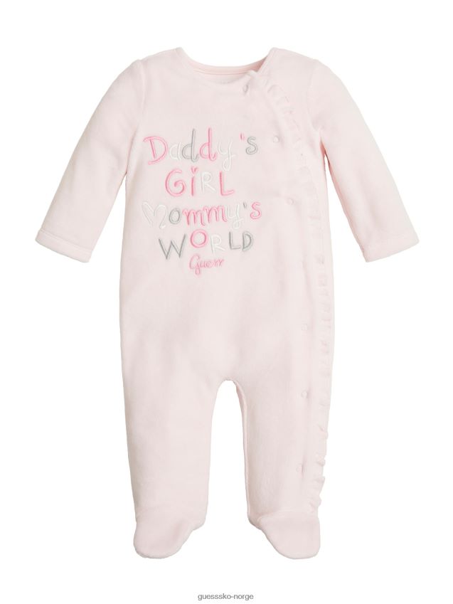 Guess volangdress i velur (0-12m) ballettrosa ballett rosa pike F0LJ8011203