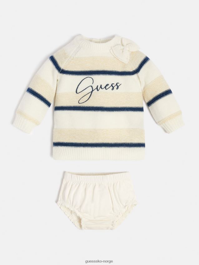 Guess lyseblå kjole og trusesett med all over print lyse blå pike F0LJ802103