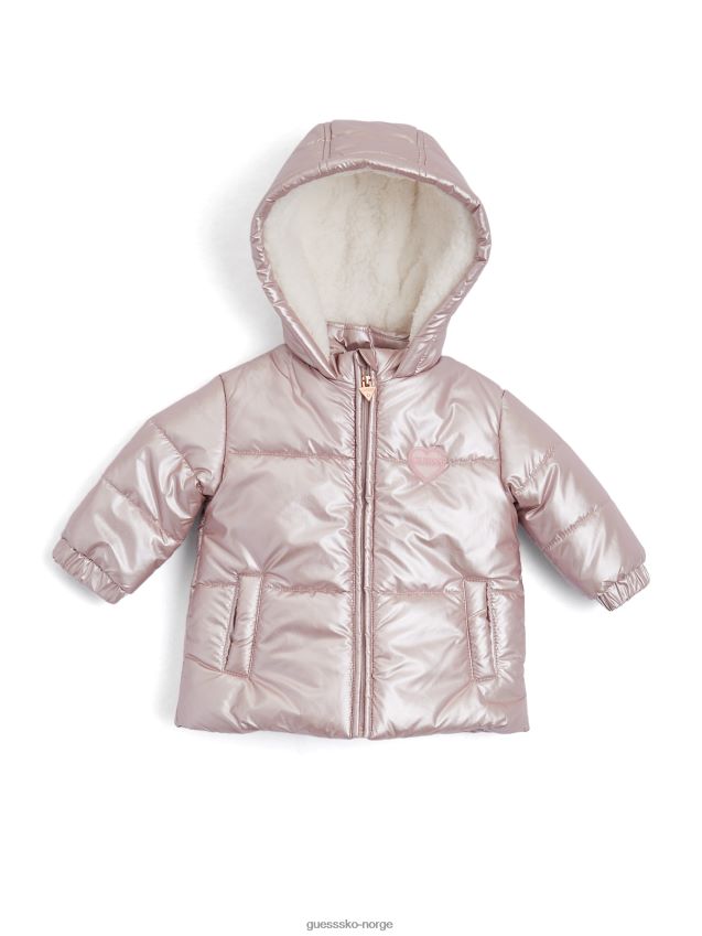 Guess metallic rose combo metallic puffer kjeledress (0-24m) metallisk rose kombinasjon pike F0LJ8011261