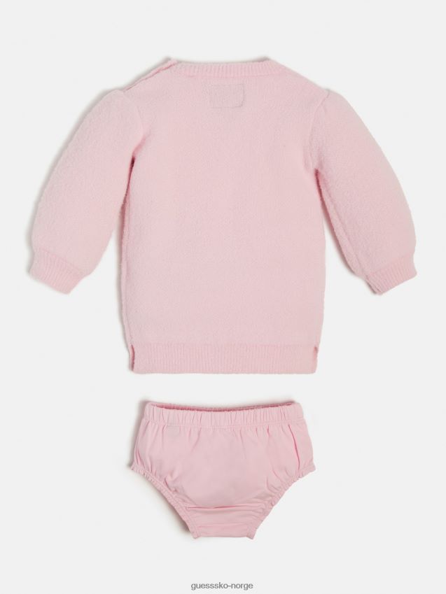 Guess rosa trekant logo kjole og truse sett rosa pike F0LJ801822