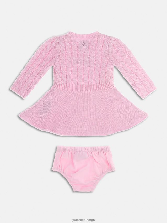 Guess rosa ullblanding kjole og truse sett rosa pike F0LJ801748