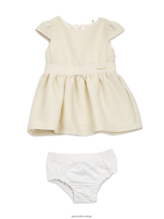 Guess skimmerkjole (0-24m) kremhvitt gull lurex kremhvitt gull lurex pike F0LJ8011558