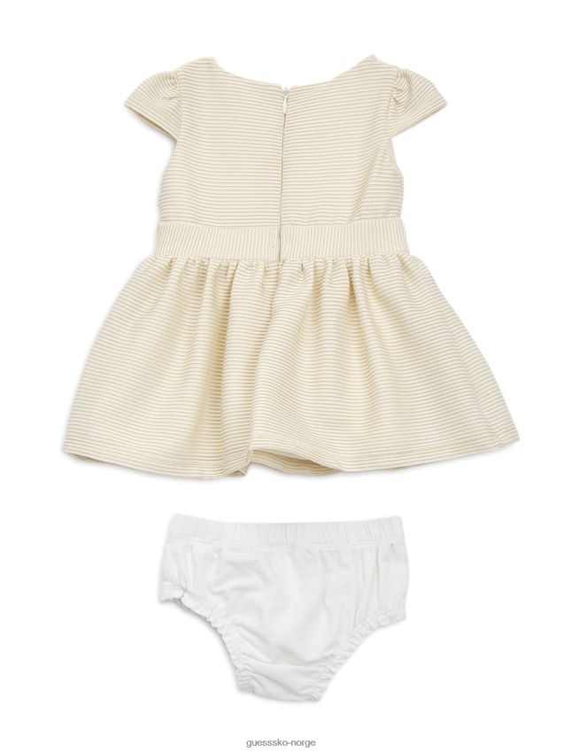 Guess skimmerkjole (0-24m) kremhvitt gull lurex kremhvitt gull lurex pike F0LJ8011558