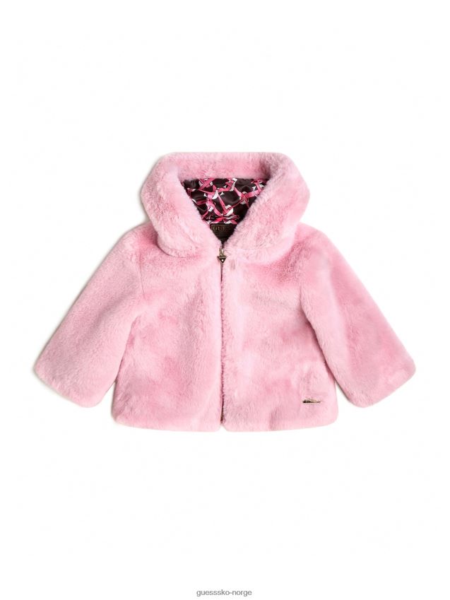 Guess taffy rose hettejakker i fuskepels (3m-7) taffy rose pike F0LJ8011562