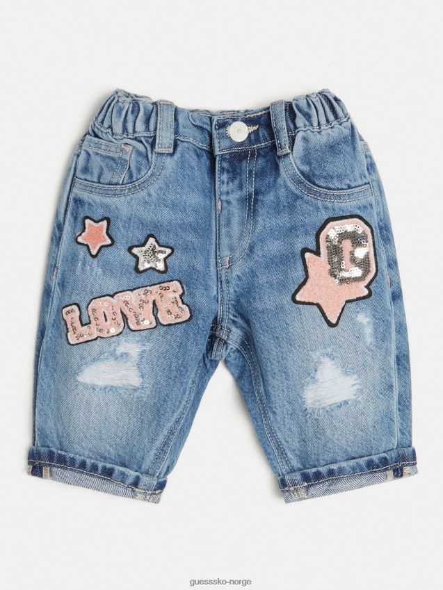 Guess blå denimbukse blå pike F0LJ802217