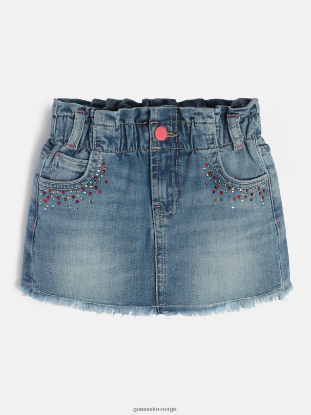 Guess paljetter denim skjørt blå blå pike F0LJ802242