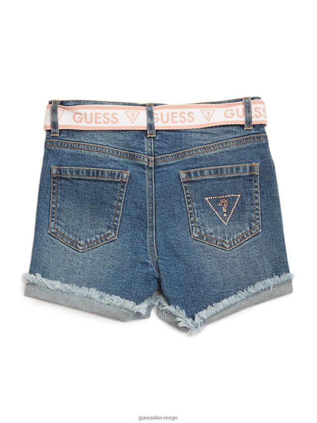 Guess ravfarget denimshorts (2-6) mørk vask mørk vask pike F0LJ809028