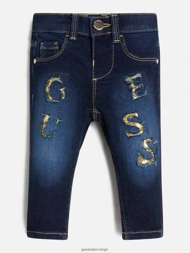Guess skinny fit denim bukse blå ny mote blå pike F0LJ802187