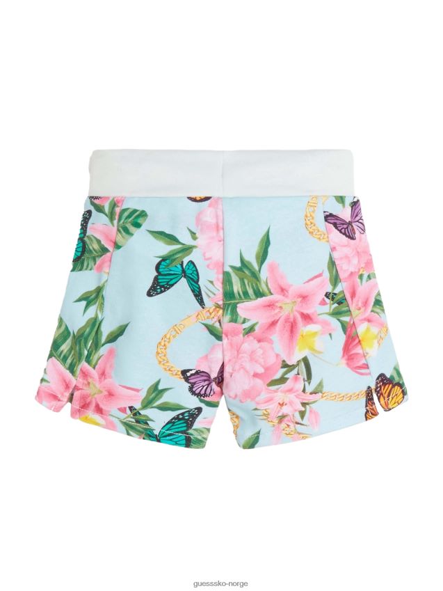 Guess trykte aktive shorts (2-7) green floral butterfly co green floral butterfly co pike F0LJ8011462