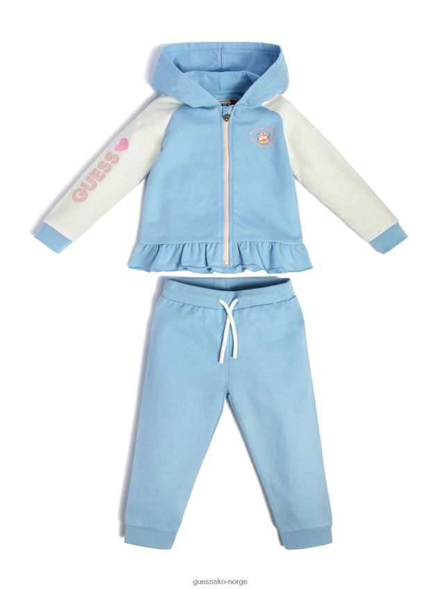 Guess baby sky volangerte aktiv jakke og buksesett (2-7) baby himmel pike F0LJ8011534