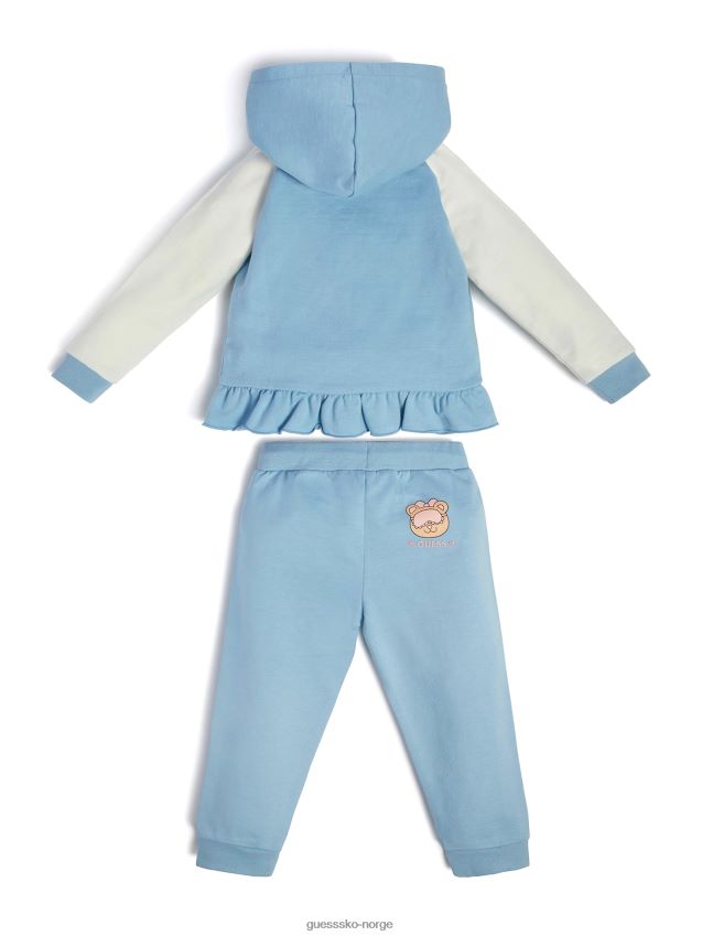Guess baby sky volangerte aktiv jakke og buksesett (2-7) baby himmel pike F0LJ8011534