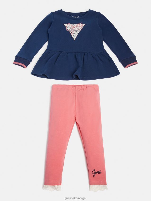 Guess blå topp og buksesett blå pike F0LJ801886