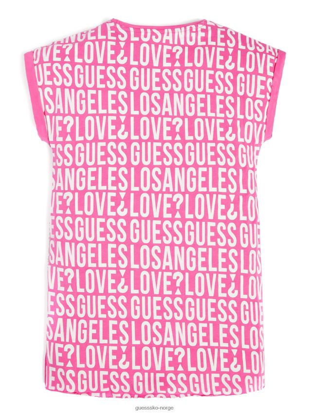 Guess batwing logo tee (2-6) rosa tur rosa tur pike F0LJ8011393