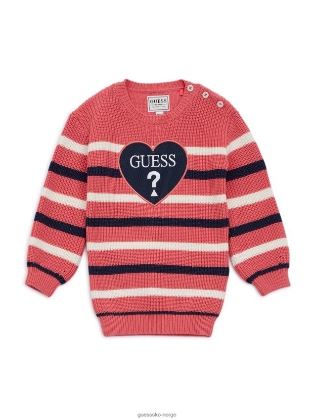 Guess blå marine/hvit/rød stripete genserkjole (2-7) blå marine/hvit/rød stripe pike F0LJ8011620