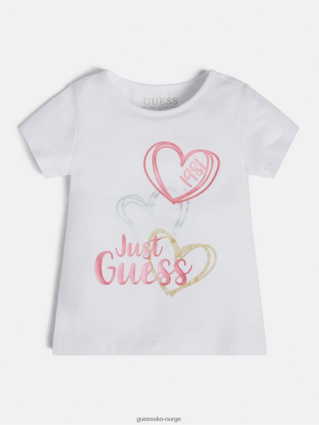 Guess foran logo t-skjorte hvit ny mote hvit pike F0LJ802248