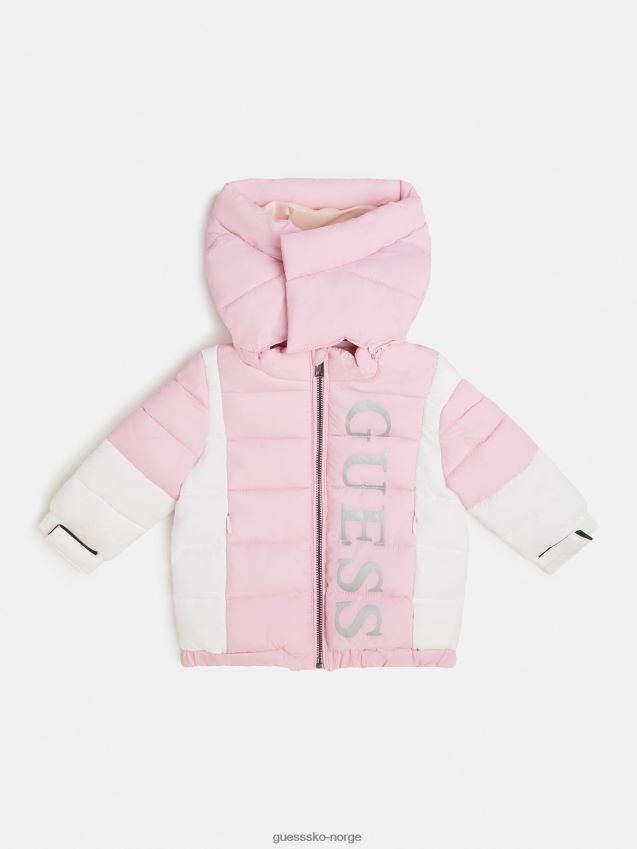 Guess front logo puffer rosa rosa pike F0LJ801986