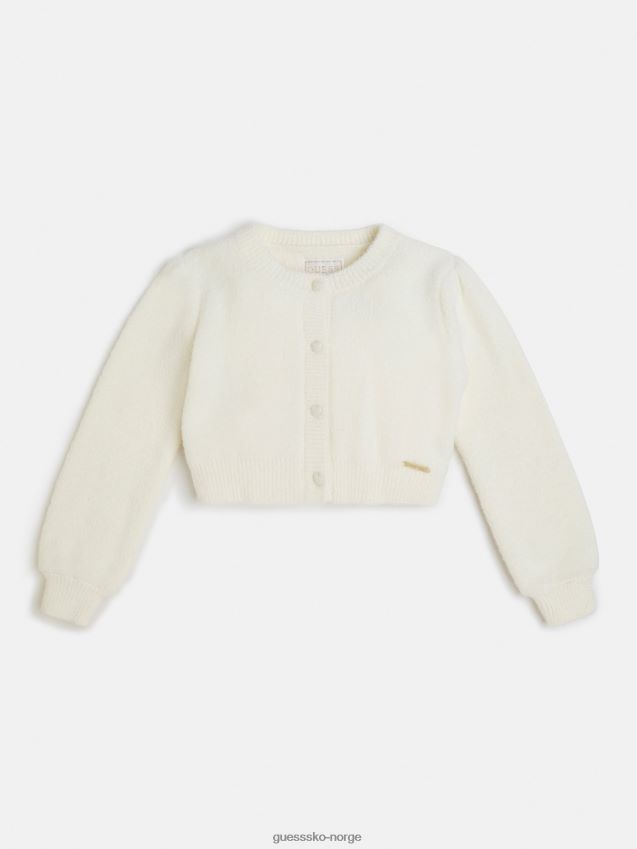 Guess genser cardigan hvit hvit pike F0LJ802127