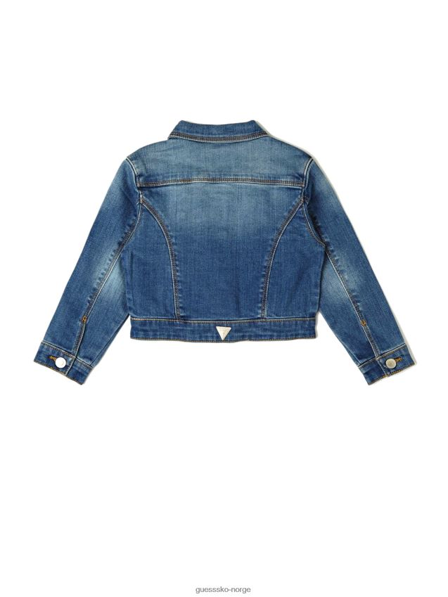 Guess klassisk dongerijakke (2-7) middels vasket middels vasket pike F0LJ8011436