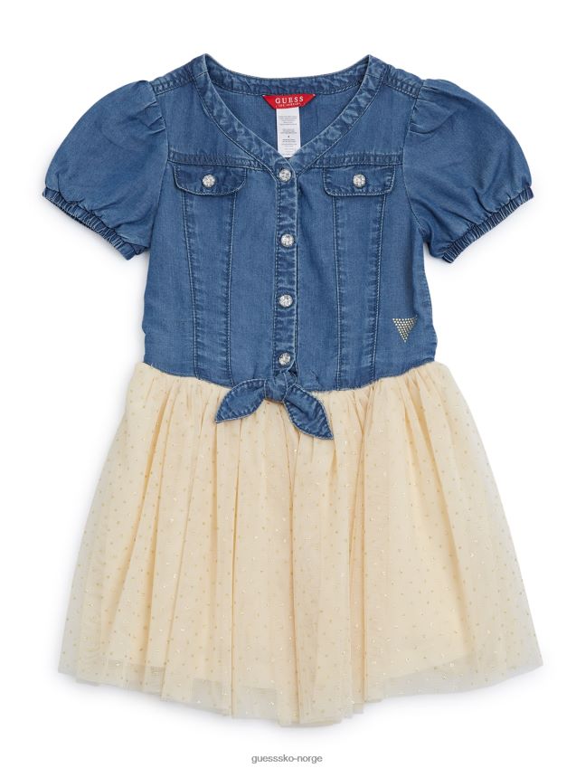 Guess krem gnistrende kjole (2-6) krem pike F0LJ809077